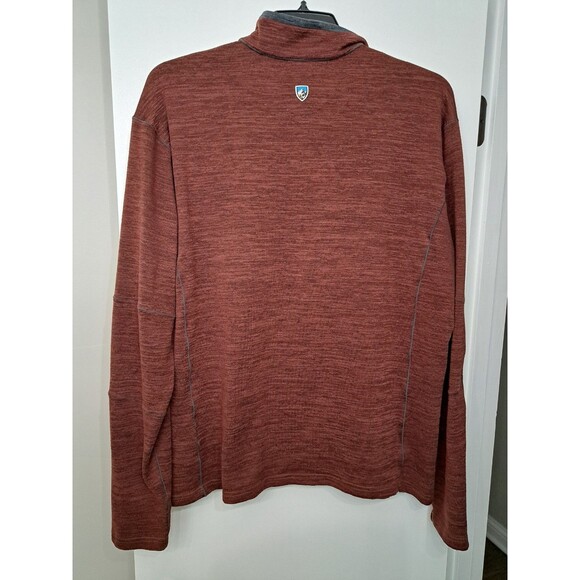 KUHL Men’s Ryzer 1/4 Zip Pullover Deep Red Mid-layer Long Sleeve Size 2XL - Picture 2 of 8